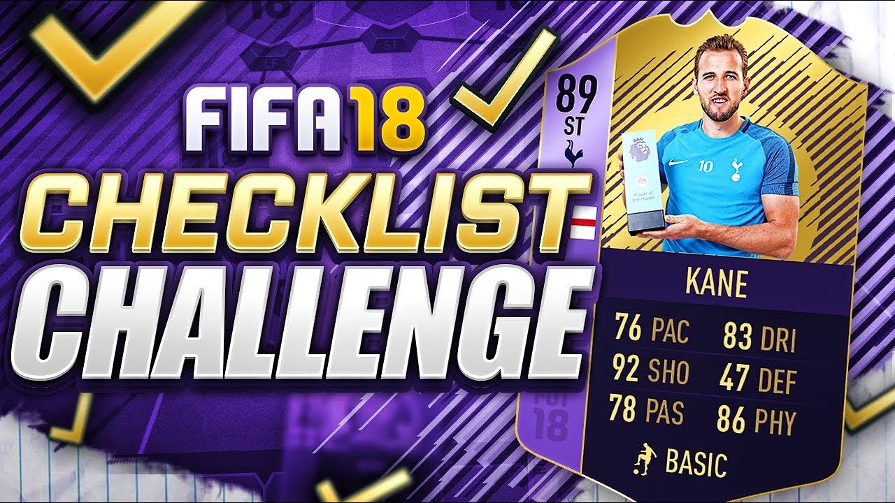FIFA 18 CHECKLIST CHALLENGE!!! PLAYER OF THE MONTH KANE!!! POTM Harry Kane Squad Duel