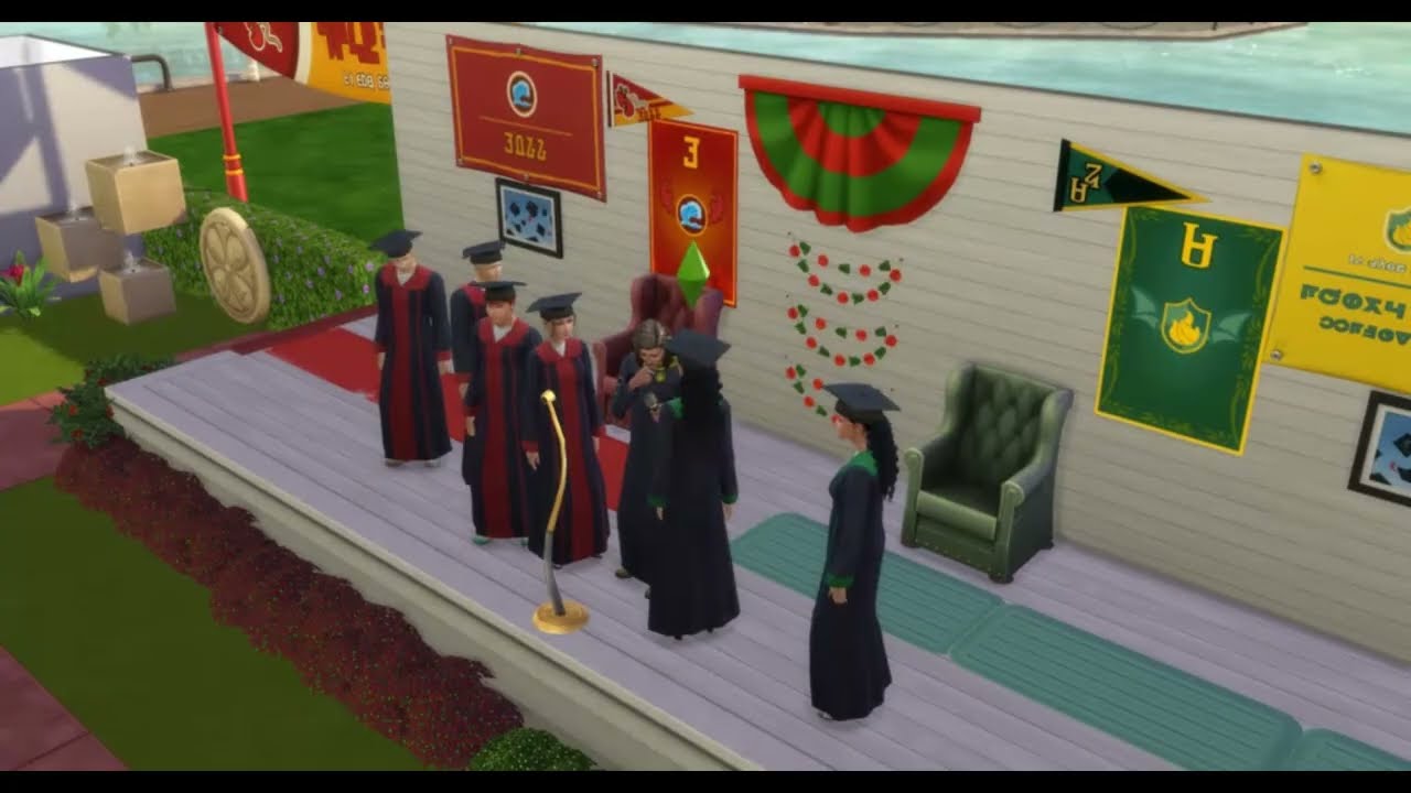 GRADUATION MOD CEREMONY TIME!! PARTY TIME!  SIMS4