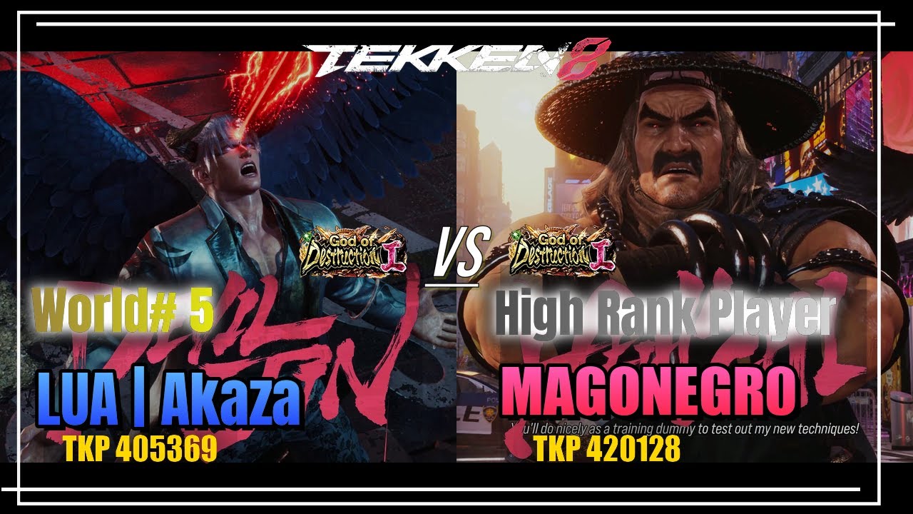 TEKKEN8 World#5 DEVIL JIN(LUA | Akaza) vs High Rank HEIHACHI(MAGONEGR0) RANKER MATCH