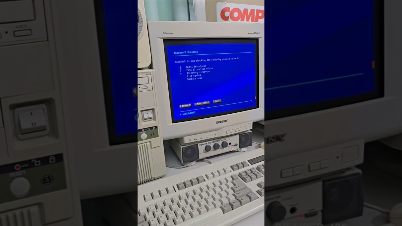 it's 1994 & you Run Scandisk 💾 on MS-DOS - #asmr #90s #nostalgia
