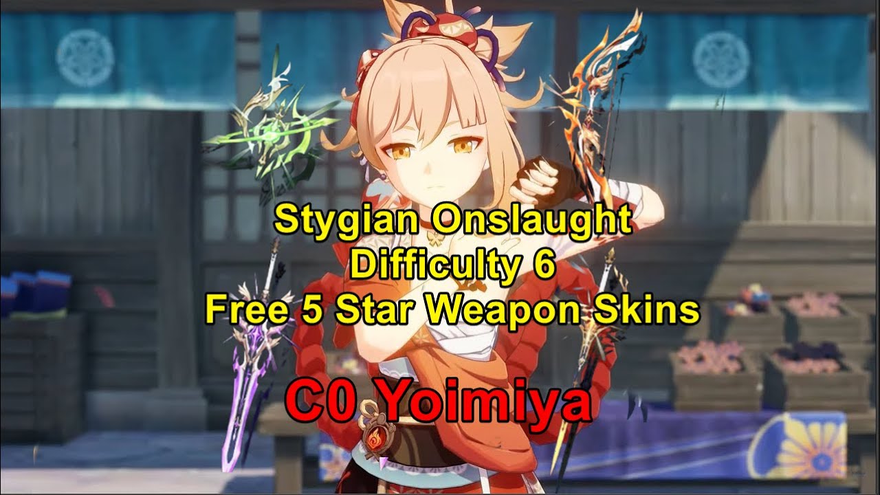 C0 Yoimiya Clears Stygian Onslaught Difficulty 6: Dire  (New Genshin Endgame Mode)