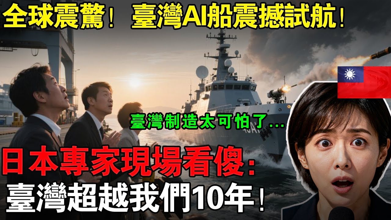 全球震驚！臺灣首艘無人船首次震撼試航！日本專家現場傻眼，日本海軍領先神話破滅，臺灣製造悄然顛覆亞洲海權霸主！