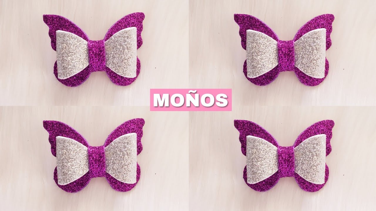 DIY Moños para Bebés / Niñas utilizando foami. How to make a Bow Hair