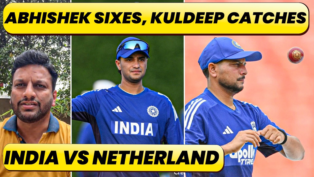LIVE FROM AHMEDABAD: ABHISHEK SIXES, TILAK  AGAINST SPIN, INDIA Ready For NETHERLAND