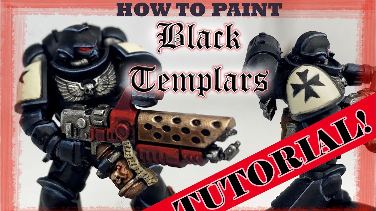 Покраска Warhammer 40k для новичков! Руководство по Black Templar Infernus Marine