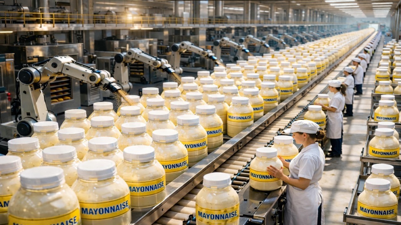 Inside a Modern Mayonnaise Factory | Fresh Eggs to Creamy Mayo | Full Process Documentary