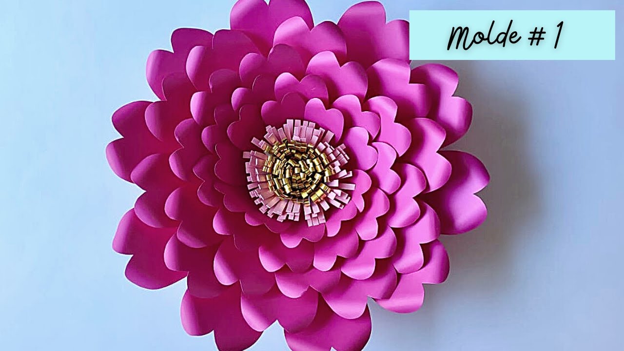 Como Hacer Flores de Papel Paso a Paso (Molde 1)