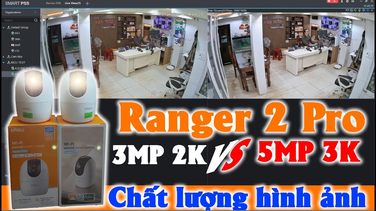 So sánh chất lượng hình ảnh camera Imou Ranger 2 Pro 3mp vs 5mp - Ranger 2 pro A32 Pro, A52 Pro