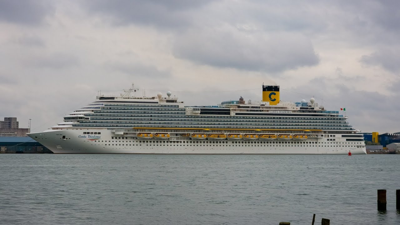 Costa Diadema part 2 outter upper tour cruise ship Southampton 4k