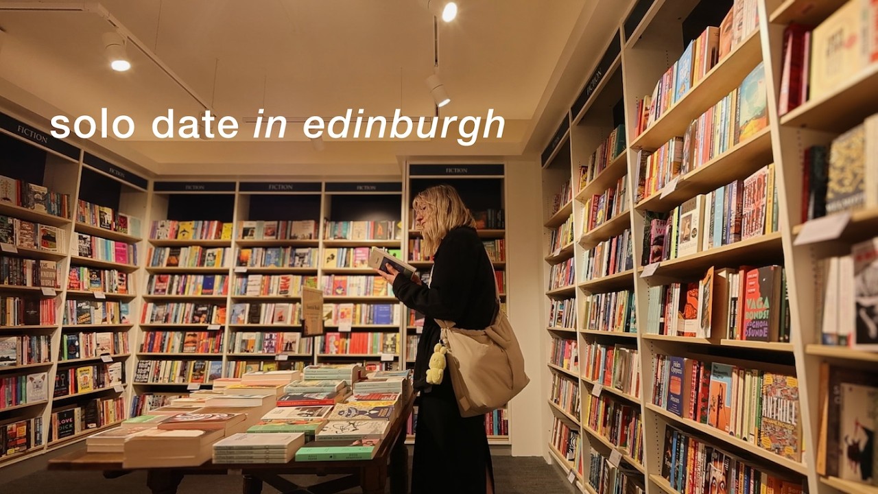 a solo spring date in edinburgh 🌸 writing in a café, art & books