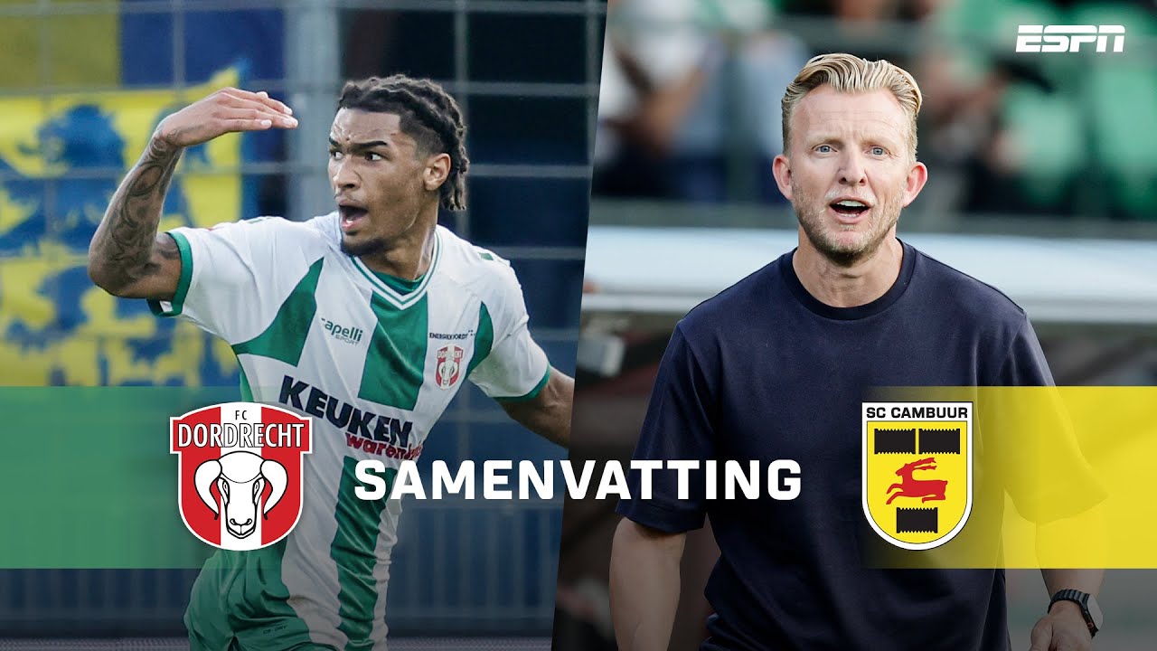 Sterke start bij FC Dordrecht-debuut Dirk Kuijt 🐑💼 | Samenvatting FC Dordrecht - SC Cambuur