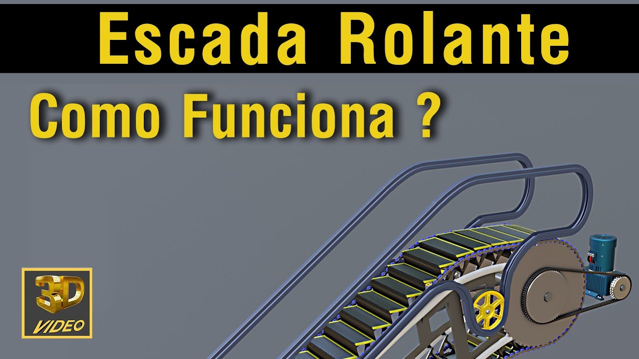 Como funciona uma escada rolante? (Animação 3D)