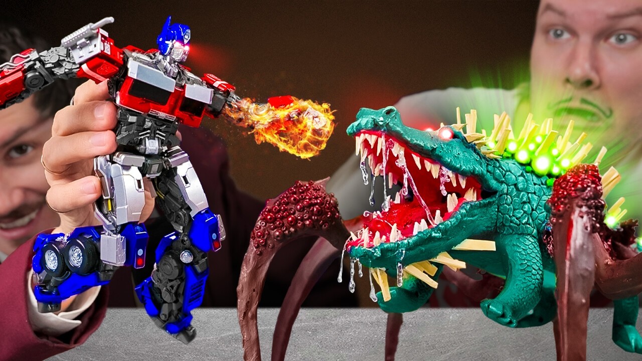 🤖🦖 Настоящий динозавр против гигантского динозавра из LEGO: самая масштабная самодельная поделка ...