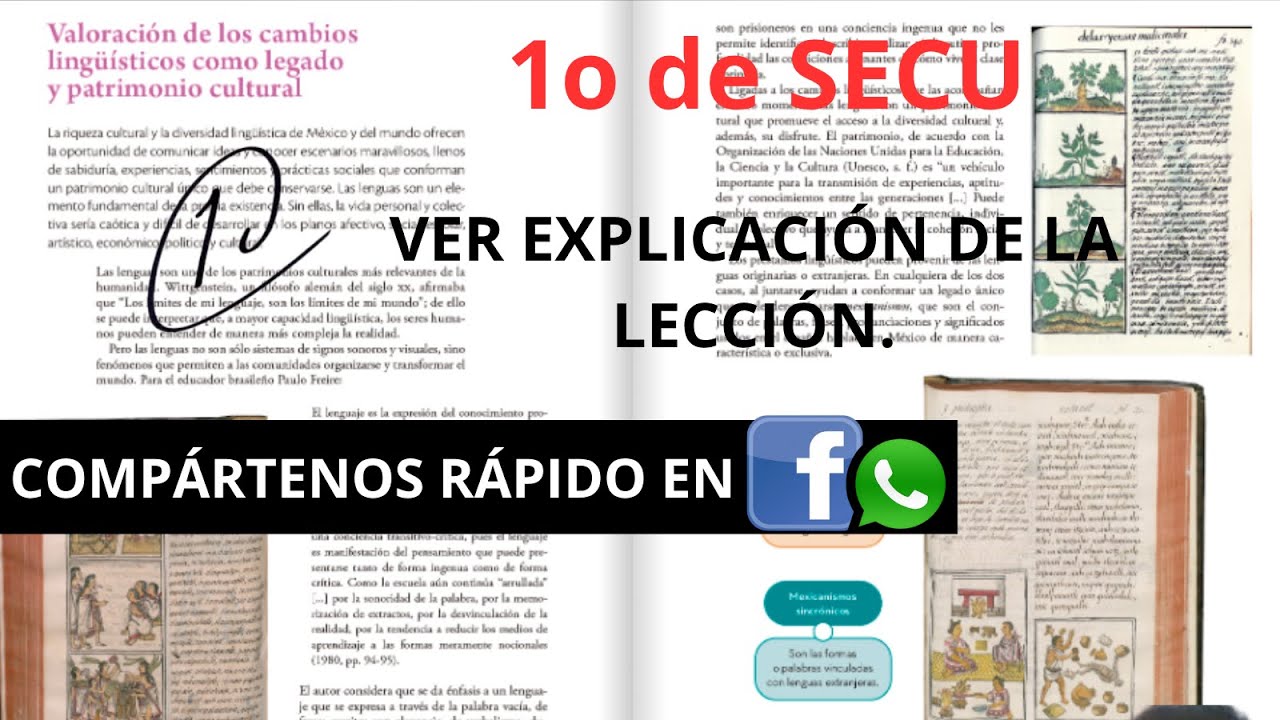 VALORACIÓN DE LOS CAMBIOS LINGUÍSTICOS, Pag.40 a 43 / LENGUAJES. 1o de SECUNDARIA #jovenes #español 