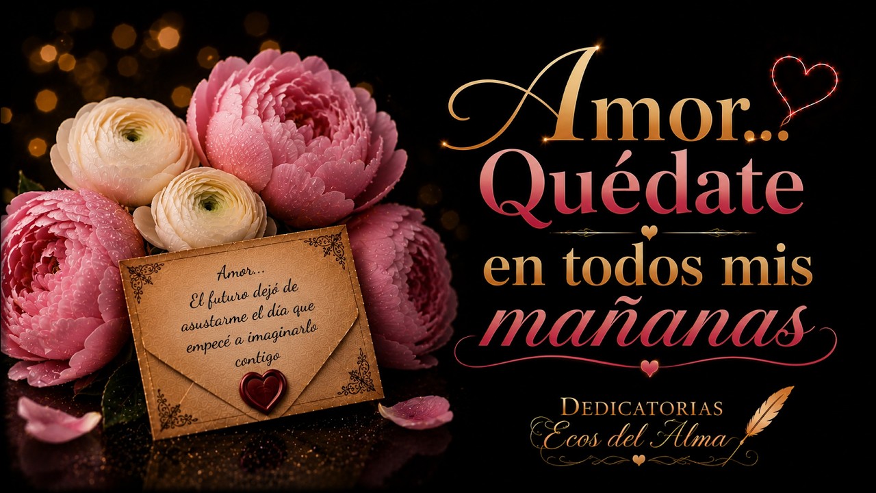 Me gustas para hoy,  para mañana y para toda la vida 💌