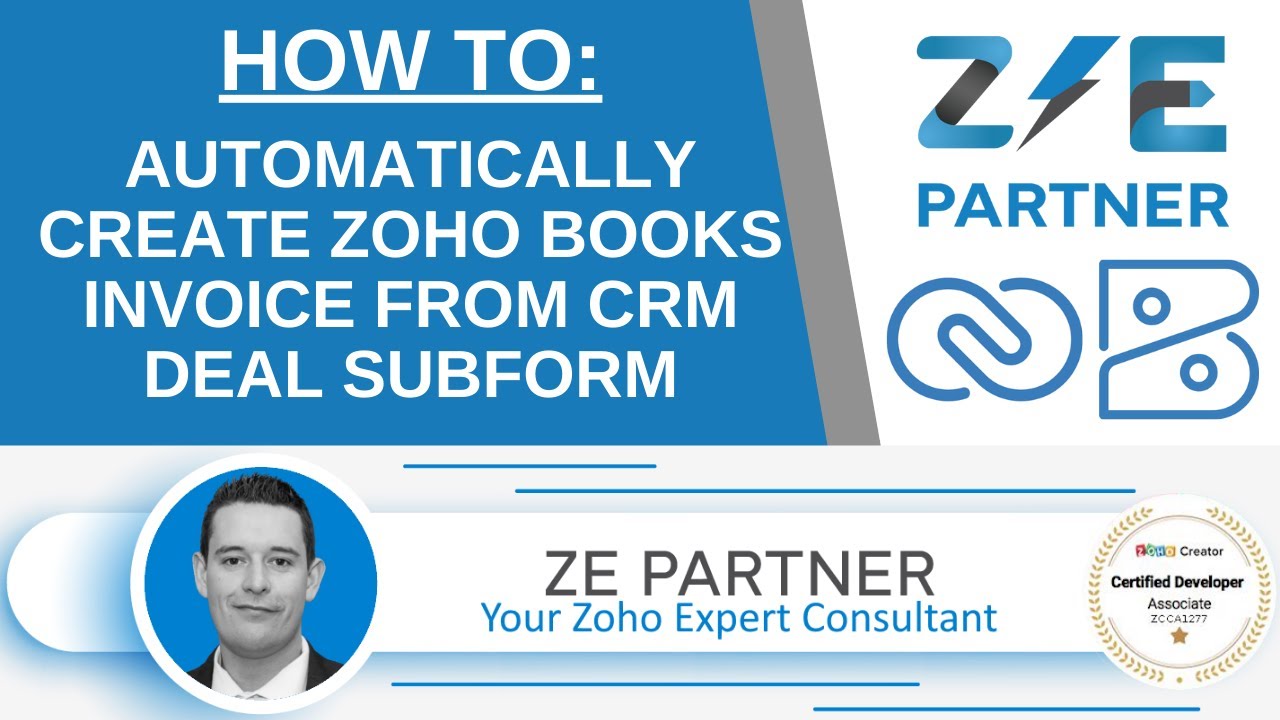 Automatically Create Zoho Books Invoice from Zoho CRM Deal Subform Data (Part 3) | ZEPartner.net