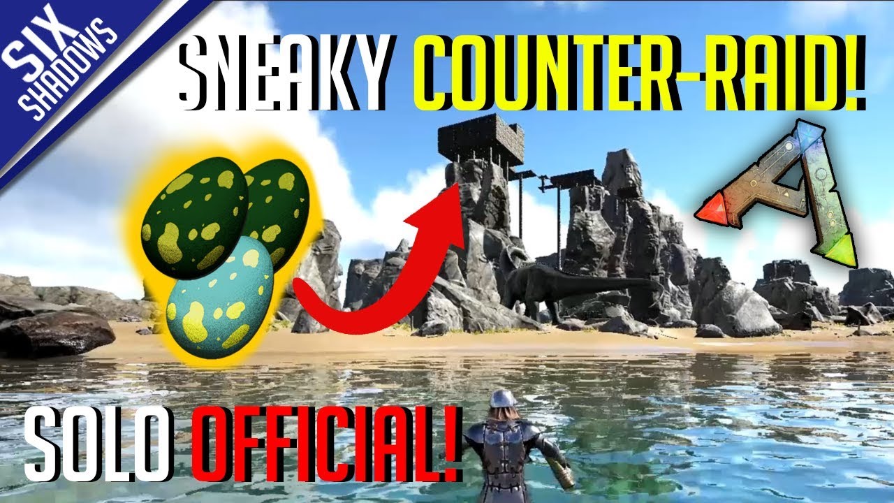 SNEAKY COUNTER-RAID! (got enemy eggs) | Solo PvP Official Servers - Ark: Survival Evolved