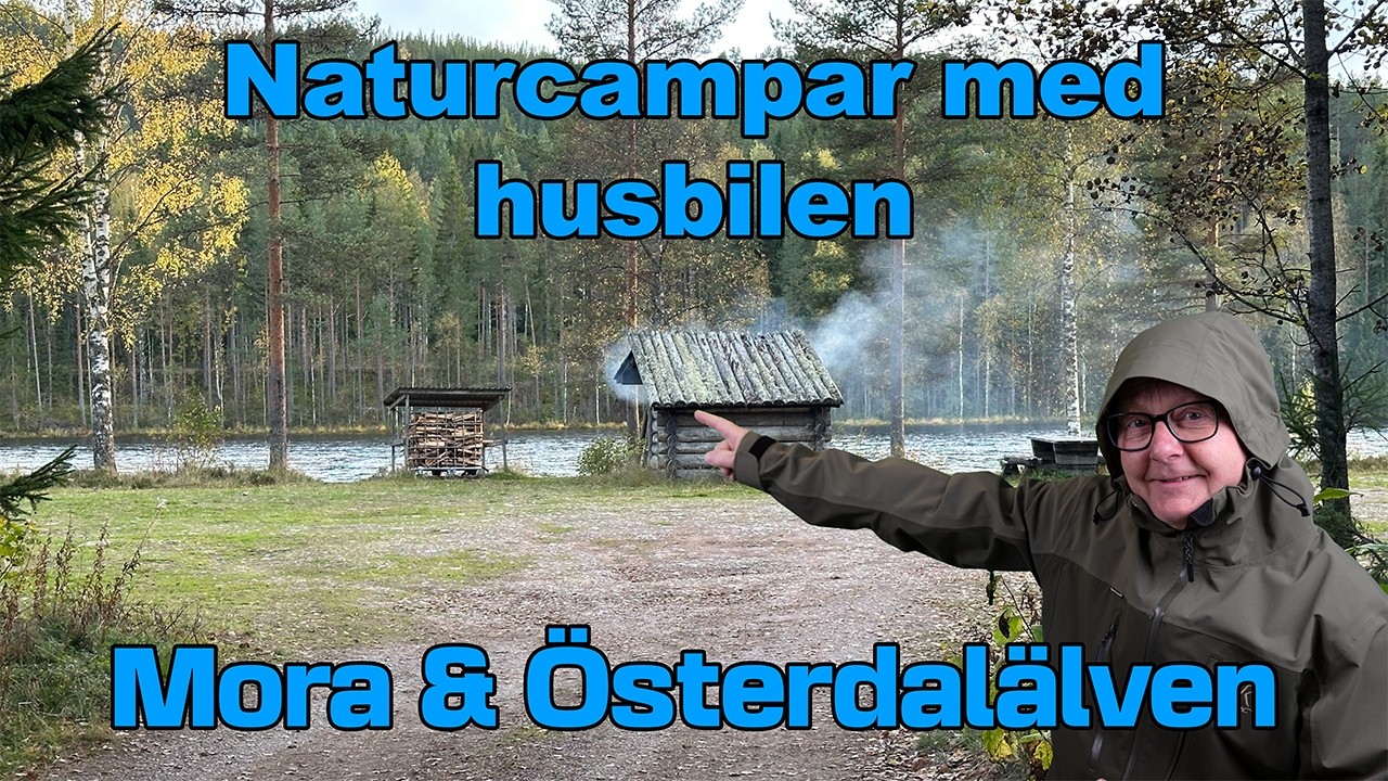 Naturcamping i Dalarna - Besöker ställplats Vildmarksfisket i Mora och lägerplats vid Österdalälven