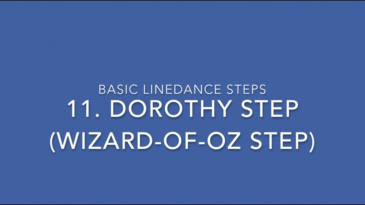Basic Linedance steps - 11. Dorothy step (Wizard of Oz step)