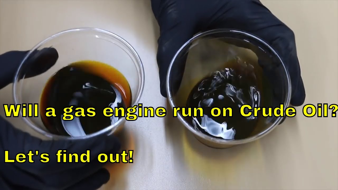 Will a Gas engine run on Crude Oil?  Let's try it!