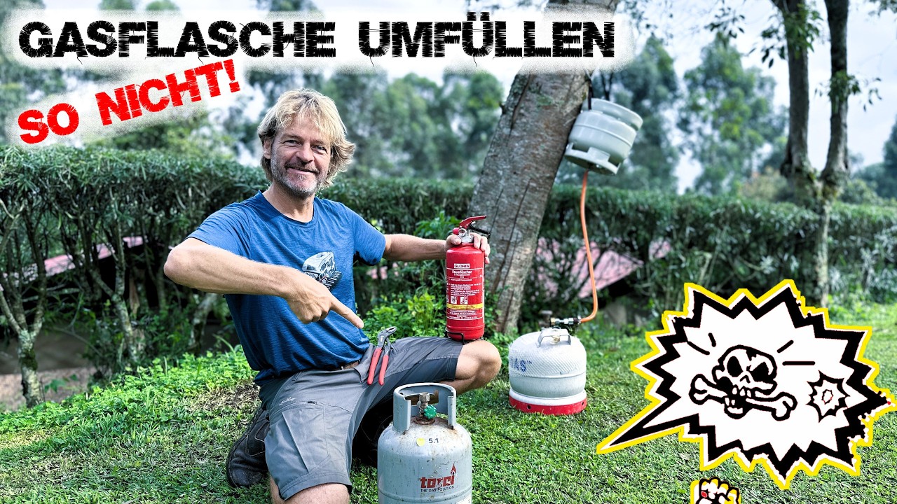 GASFLASCHE SELBER UMFÜLLEN! Achtung gefährlich und verboten! Tipps für die Camper-Reise EP127