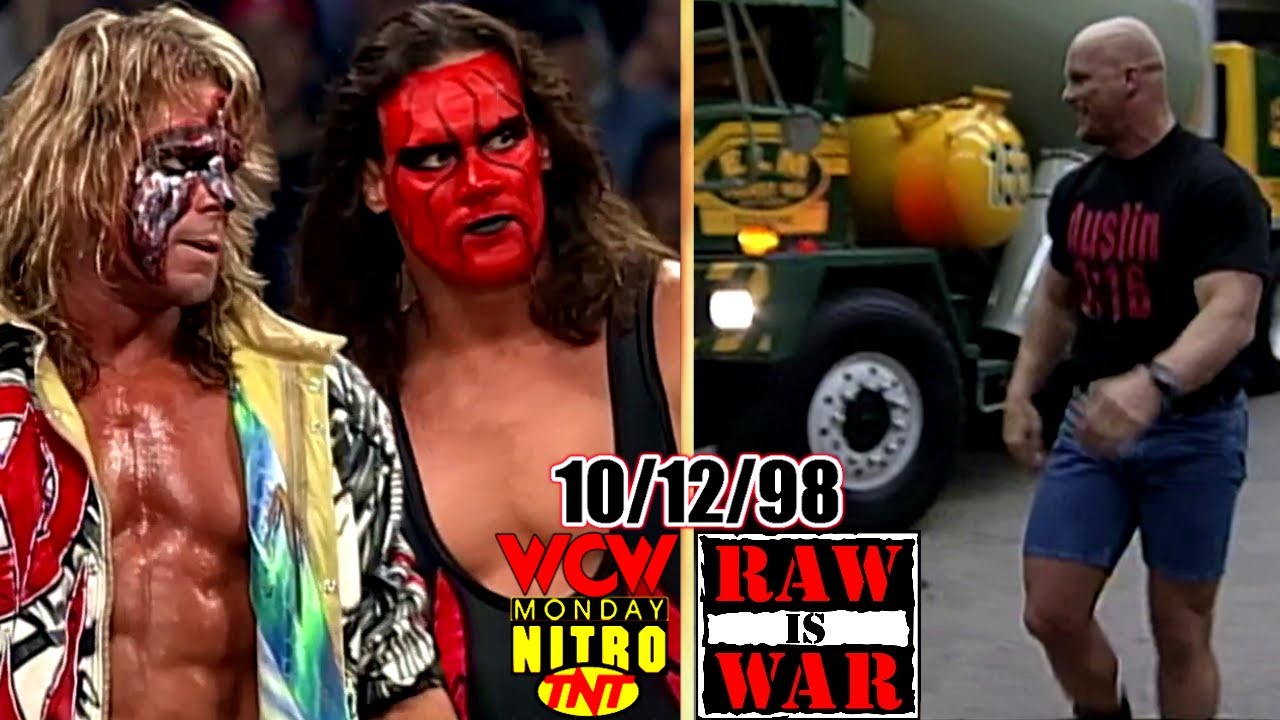 WWF RAW против WCW Nitro — 12 октября 1998 г., полный разбор — Austin Cement Truck — мегаматчи H2H