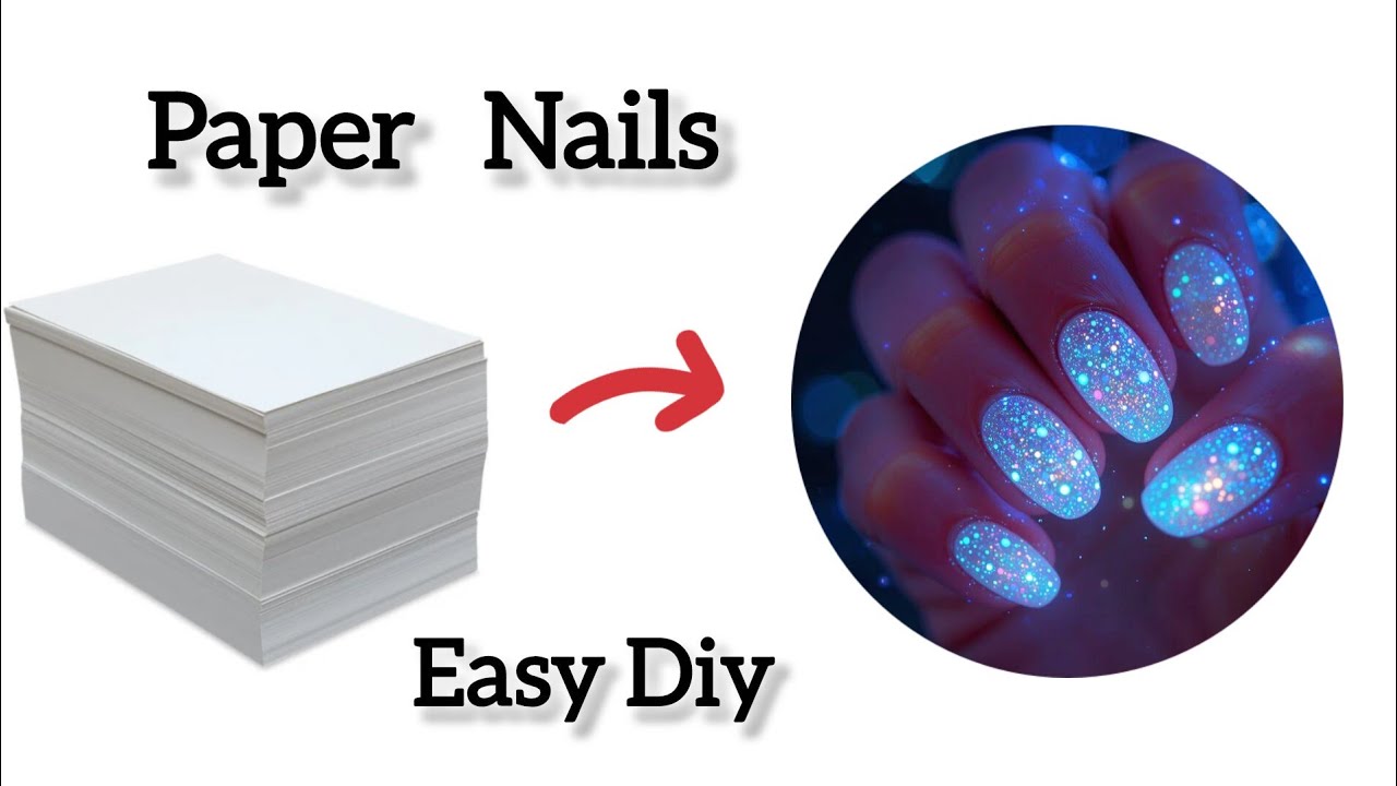 DIY Paper Nails 💅😍🥰 diy nail extensions / how to make nail extensions at home / homemade fake nails 