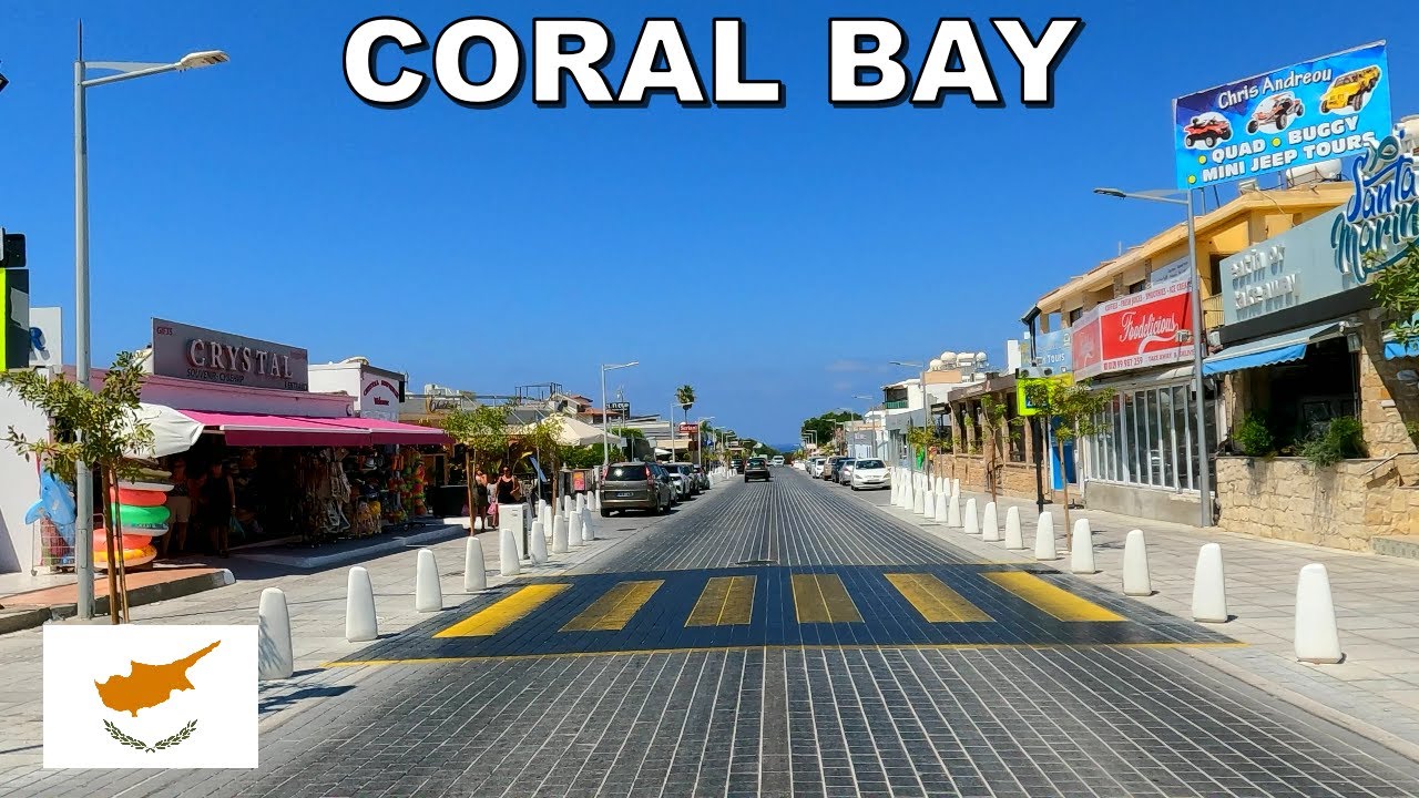 DRIVING through CORAL BAY STRIP in CYPRUS * 4K (60fps)