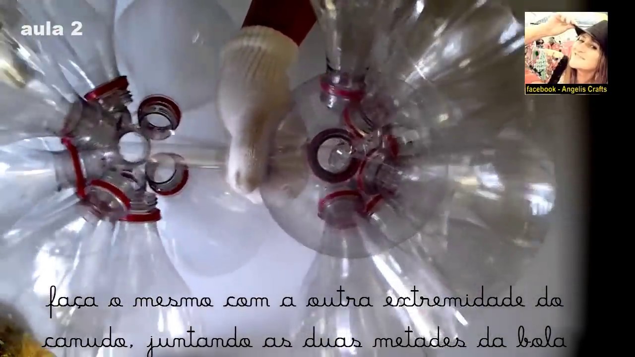 Bola de garrafa pet -  sem usar cola- 