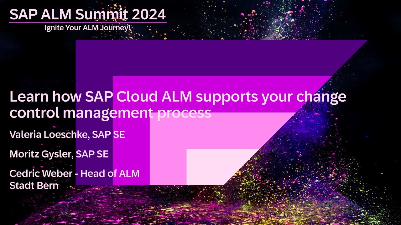 Learn how SAP Cloud ALM supports your change control management process