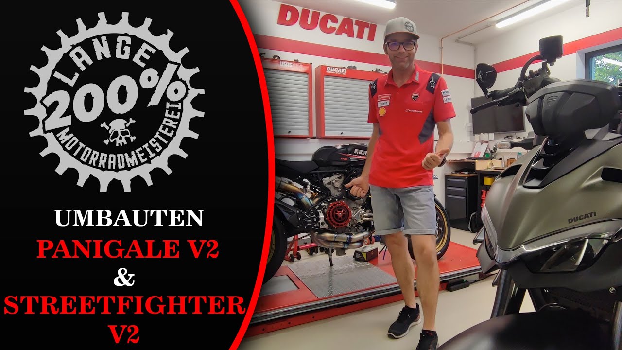 Ducati Panigale V2 und Streetfighter V2 / Umbauten / Trockenkupplung/ Soundcheck / Akrapovic / STM