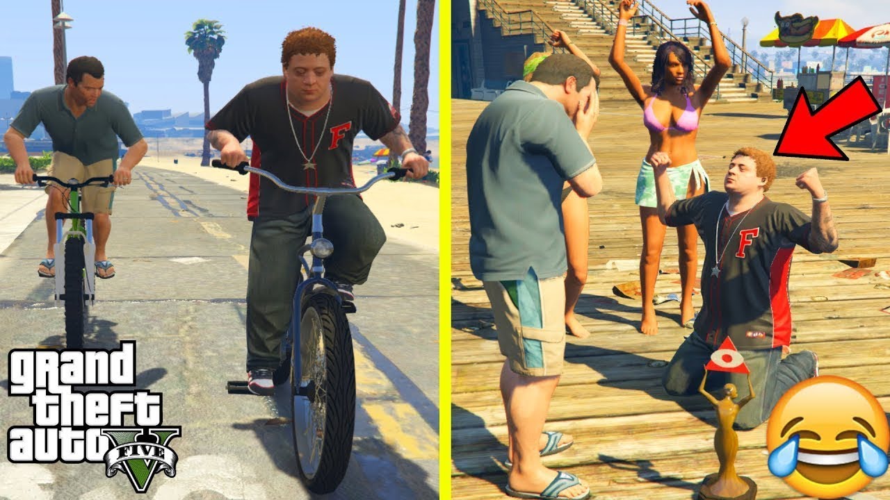 Cycling with Jimmy in GTA 5 | Father & Son Fun Gameplay