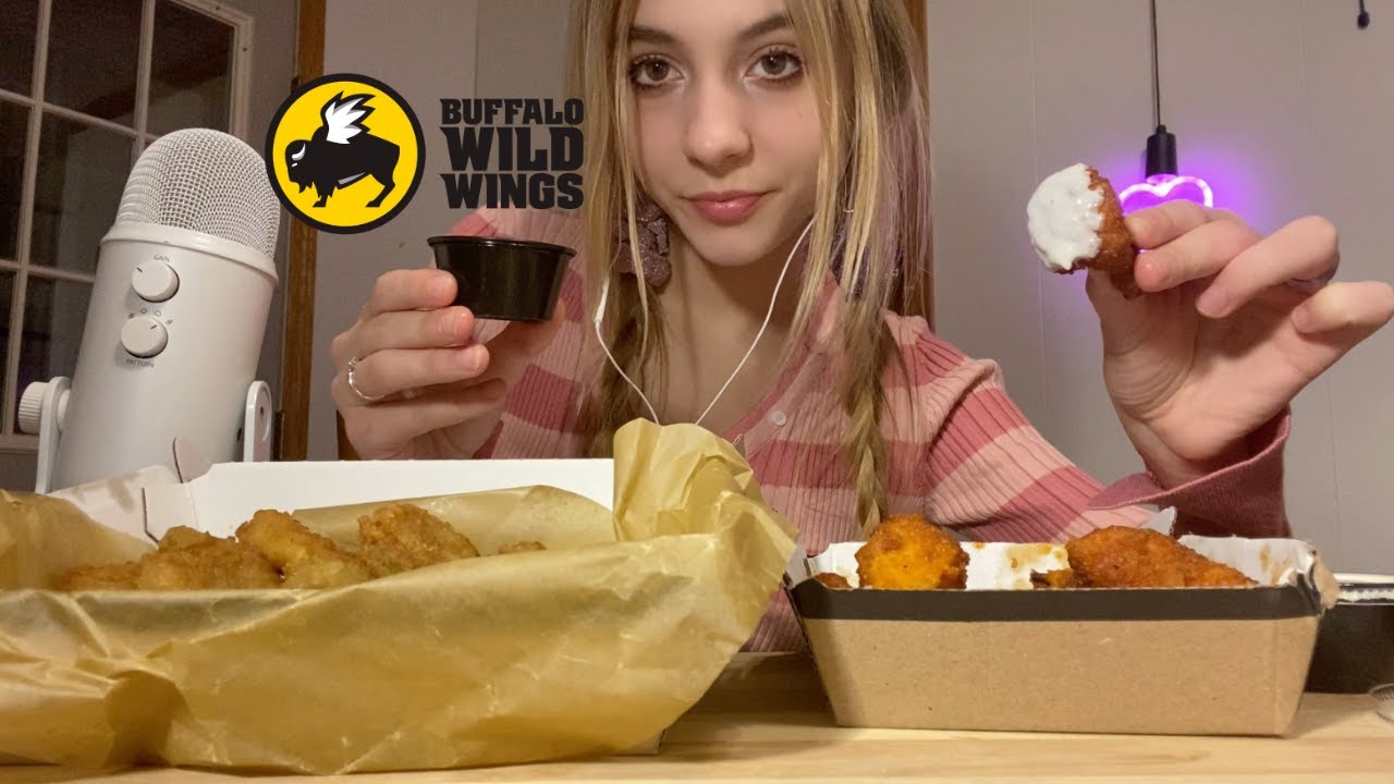 ASMR Eating Buffalo Wild Wings