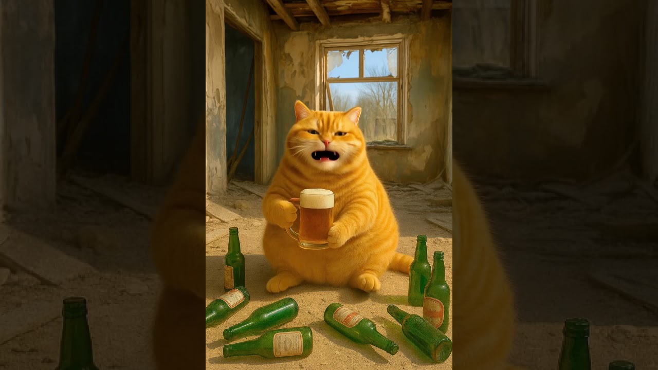 Yellow Cat Betrayed by the Chicken!