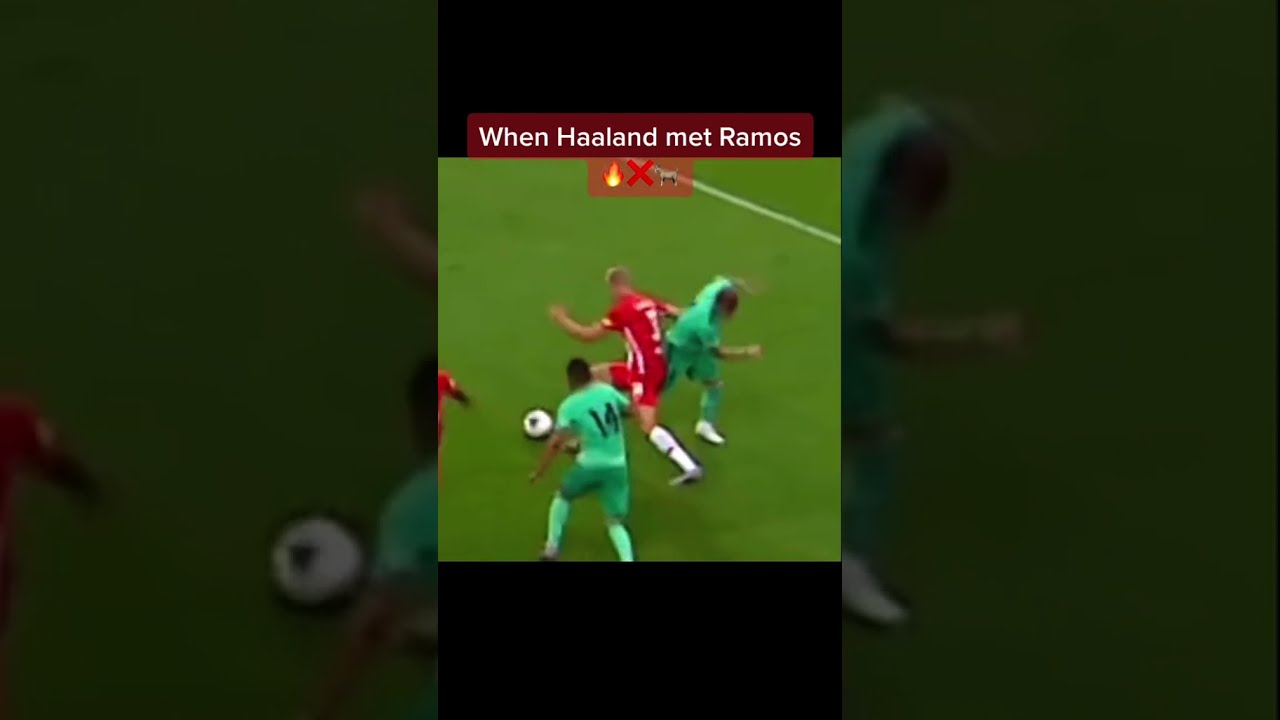 Haaland destroyed Ramos #footballshorts #football #footballclips