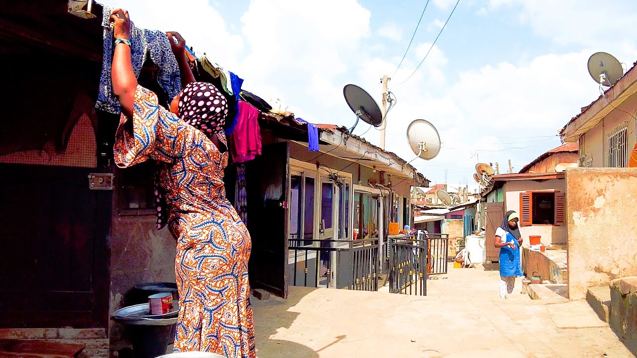 An Africa Mostly Muslim Community Street Walk in Ghana || Kumasi #55