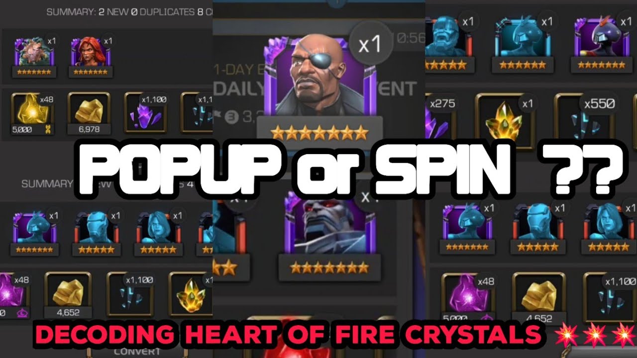 POP UP or SPIN ? Watch this before opening your Heart of Fire crystal. Obtained all the HOF Champs 😱