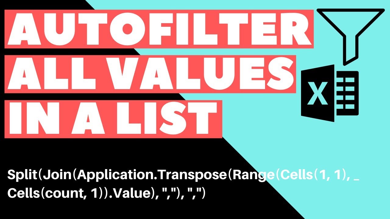 Excel VBA Macro: Autofilter All Values In A List (Step-by-Step Tutorial)