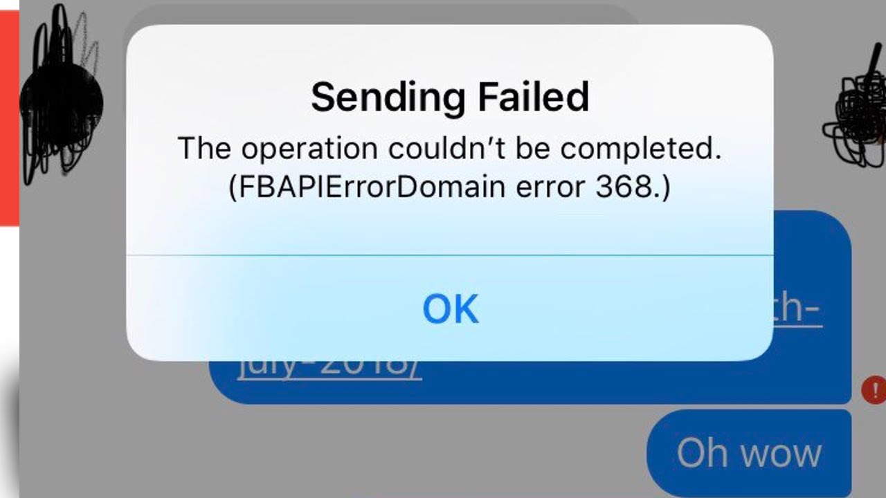 Send Failed The Operation Couldn&rsquo;t Be Completed Facebook Fix