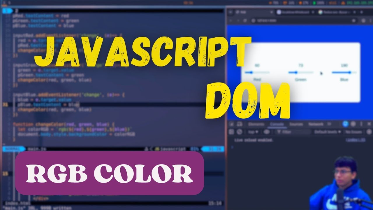 Aprende el manejo del DOM con Javascript | Ejercicio #2: RGB Color