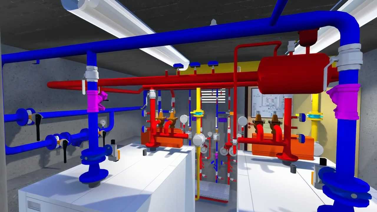 Chaufferie gaz dans petit local - Autocad & Lumion