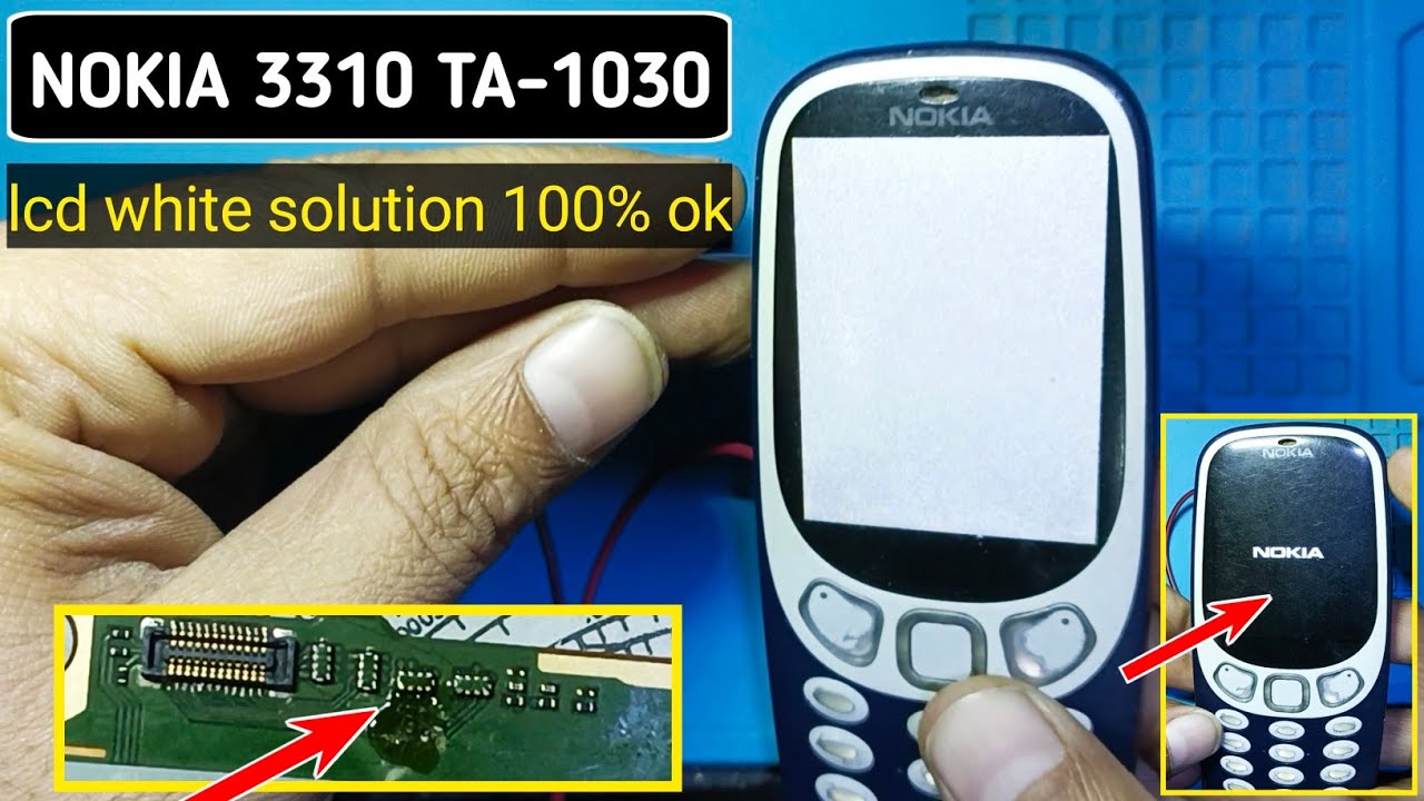 Nokia 3310 lcd white solution | ta 1030 white display jumper | nokia 3310 lcd ways | Urdu Hindi