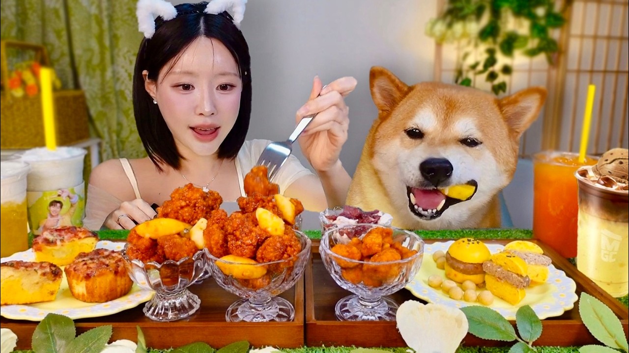 양념 컵치킨 같이 먹었어요