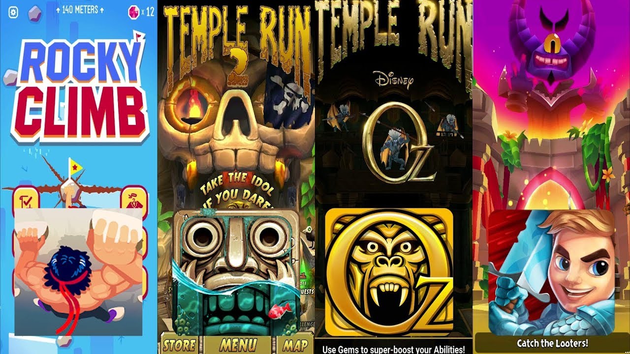 Rocky Climb Vs Temple Run 2 Pirate Cove Vs Temple Run Oz Vs Blades of Brim - Endless Gameplay