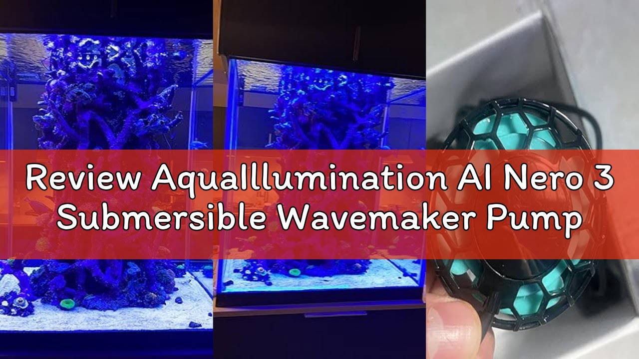 Review AquaIllumination AI Nero 3 Submersible Wavemaker Pump with Fish Guard, 2,000 GPH Powerful Wat