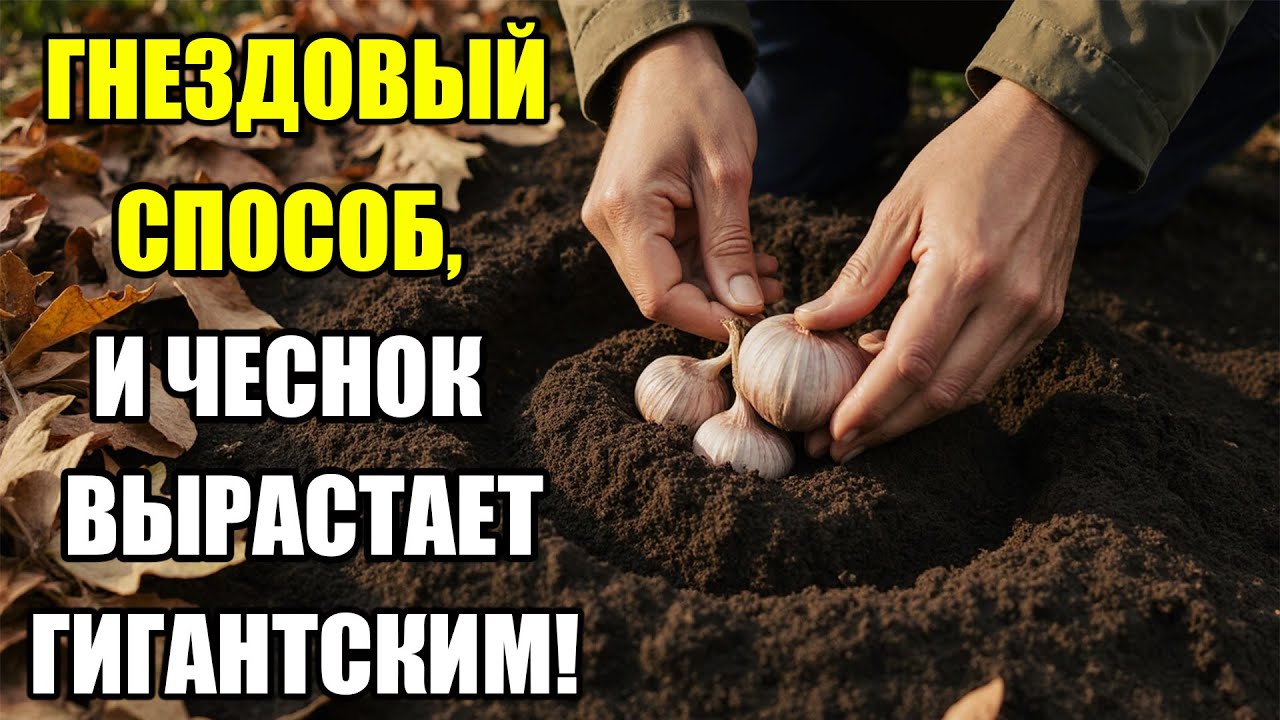 Гнездовой способ посадки чеснока, о котором молчат огородники! Урожай вас шокирует!