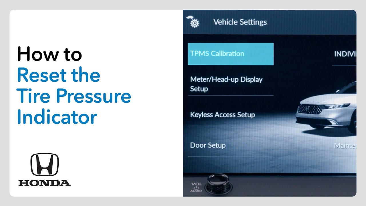 How to Reset the Tire Pressure Indicator