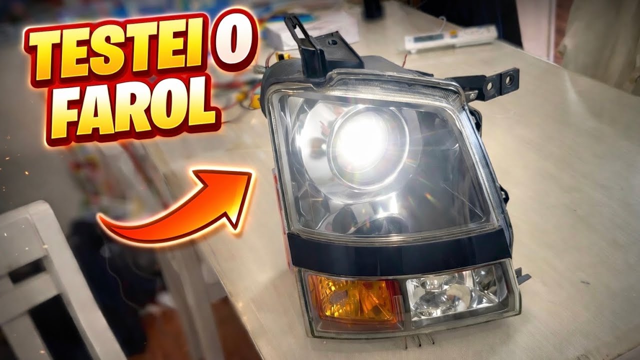 Testei o farol de projetor do mais novo projeto !!