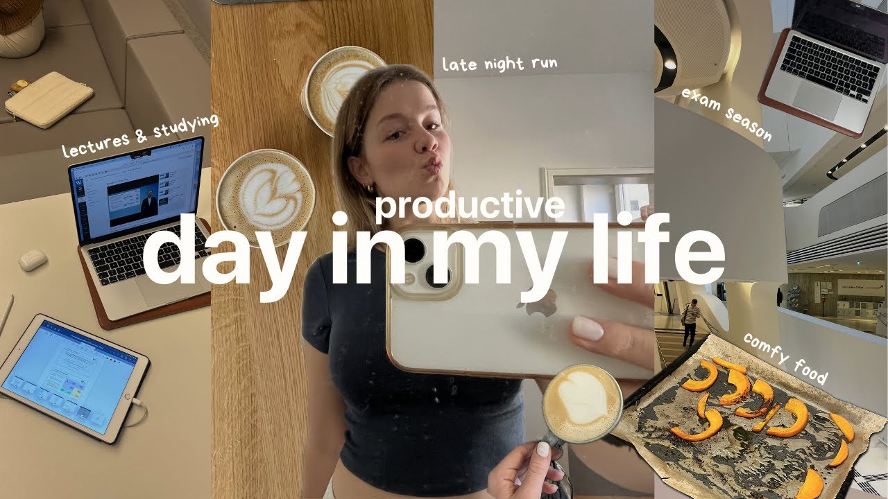 uni vlog: running, studying and cooking