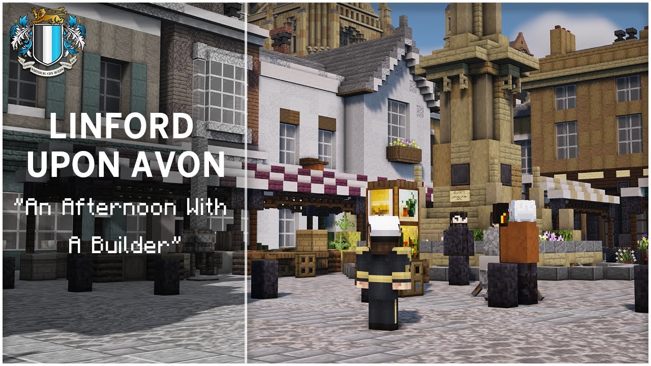 An Afternoon with a Minecraft Builder - Interesting Georgian Town - EP 1